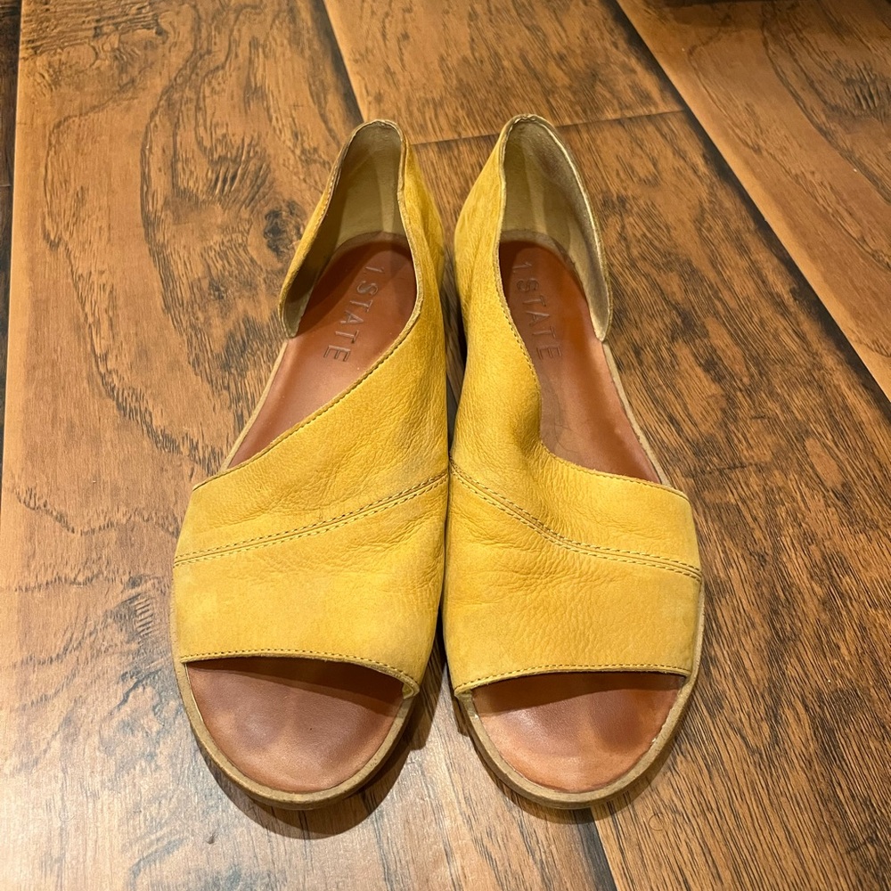 Genuine Leather slip on sandal Yellow